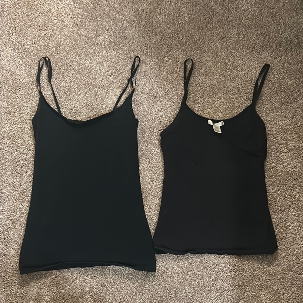 Women's Black Spaghetti Strap Tops